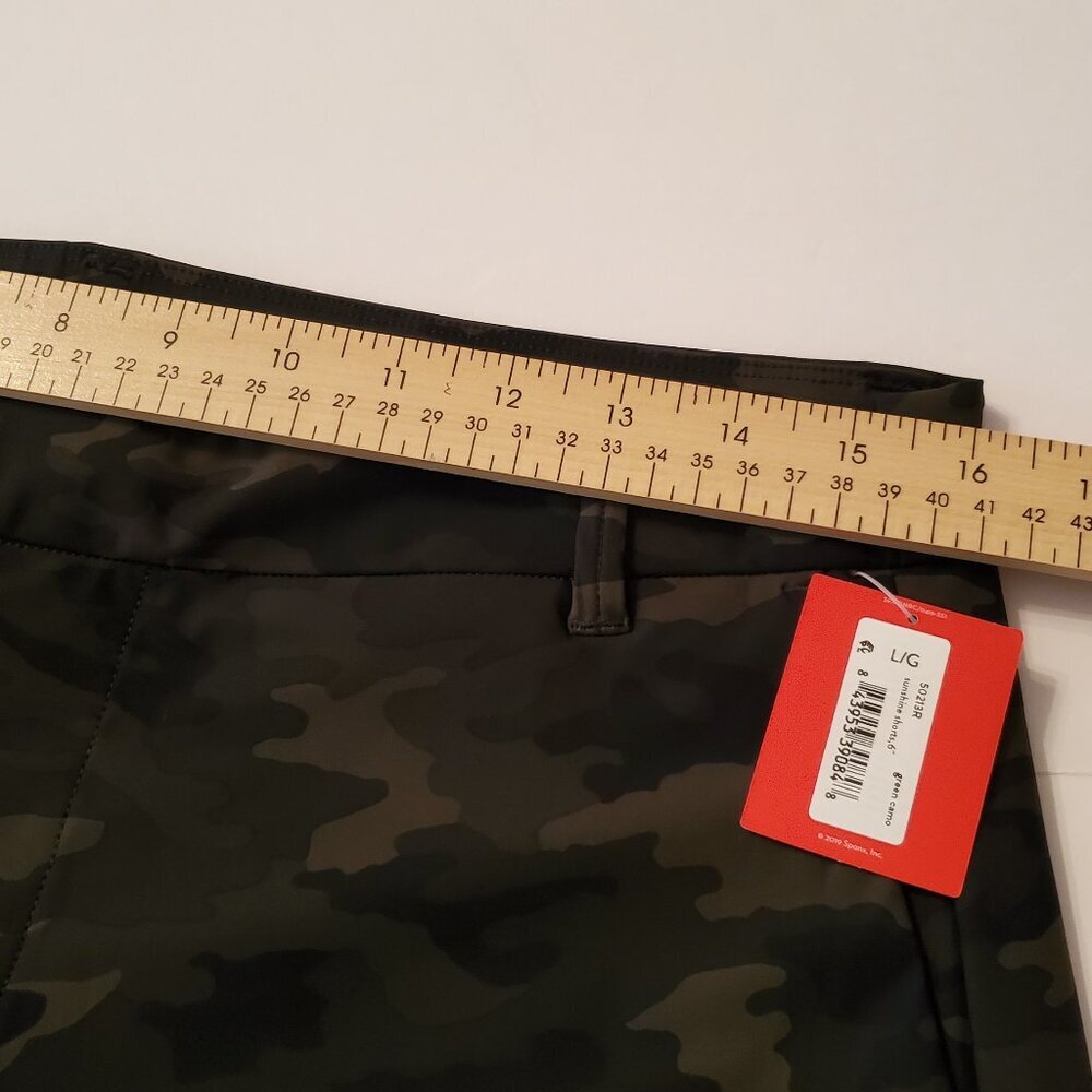NWT SPANX Sunshine Green Camo Women's Shorts Shape-Up, Size L/12 - Picture 10 of 11
